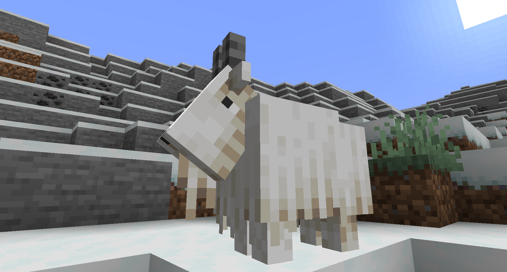 Minecraft Goats Ramming Snowy Mountains Goat Milk