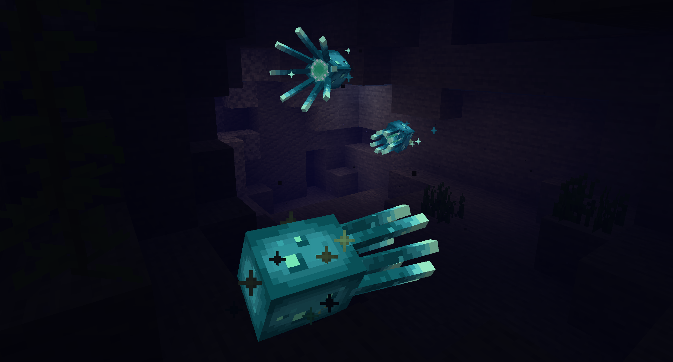 Minecraft New Mobs Glowsquid 1.17 Vote Caves and Cliffs