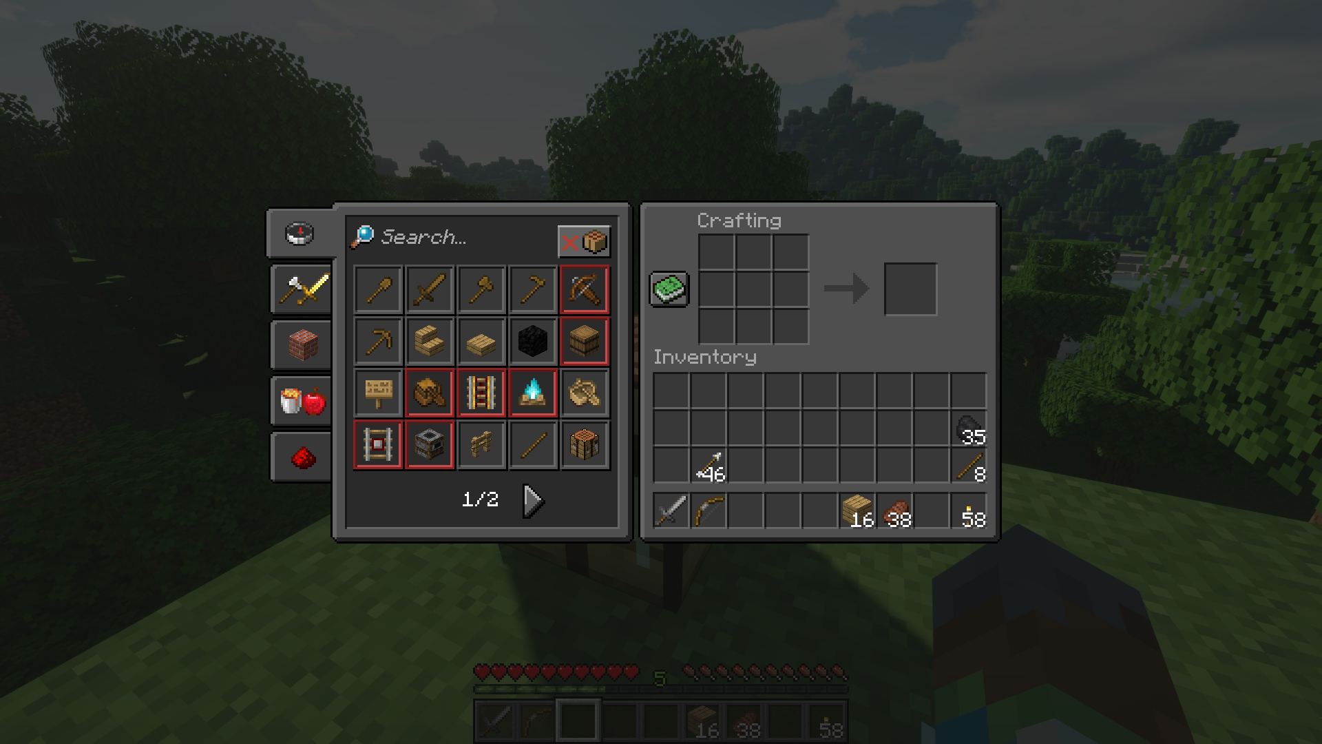 Minecraft Dark Mode Resource Pack Inventory Menu Gray