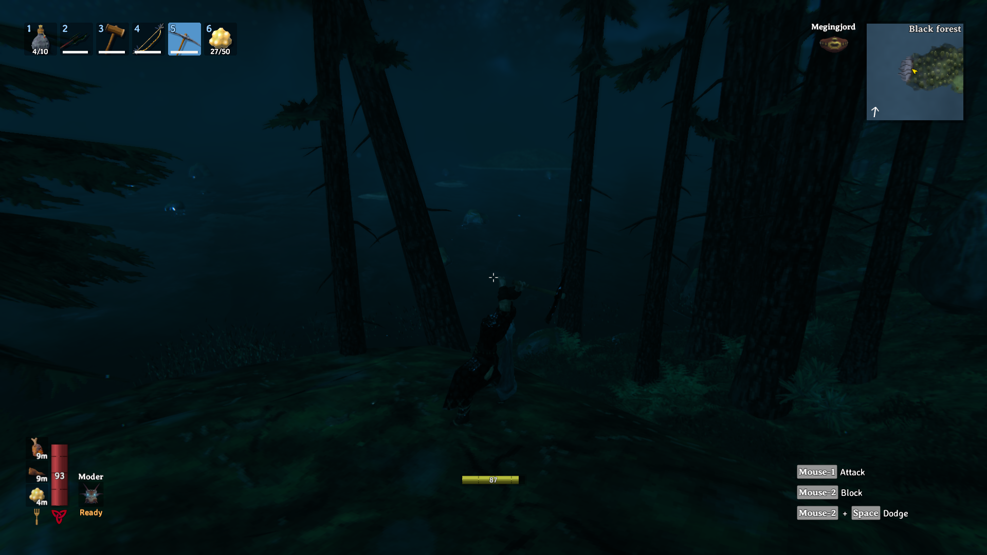 Valheim Jak vyrobit těžbu pickaxe měděná ruda vklad Black Forest