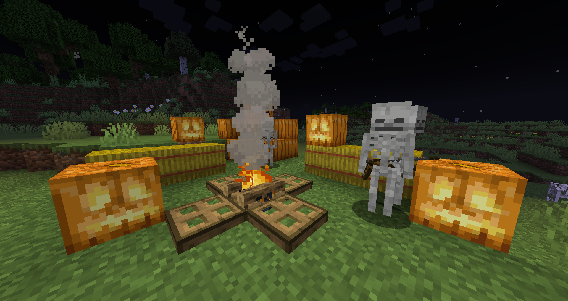 Minecraft Dedicated Server Halloween Party with Skeletons
