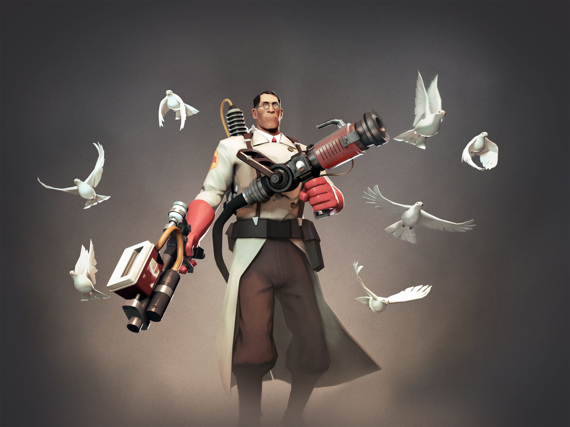 TF2 Medic Class Doves Background