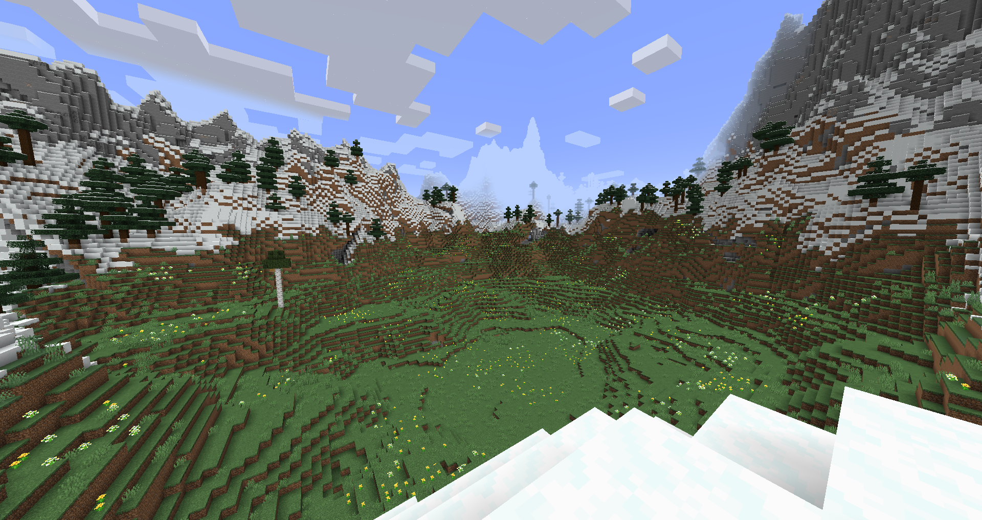 Minecraft Hidden Winter Mountain Village