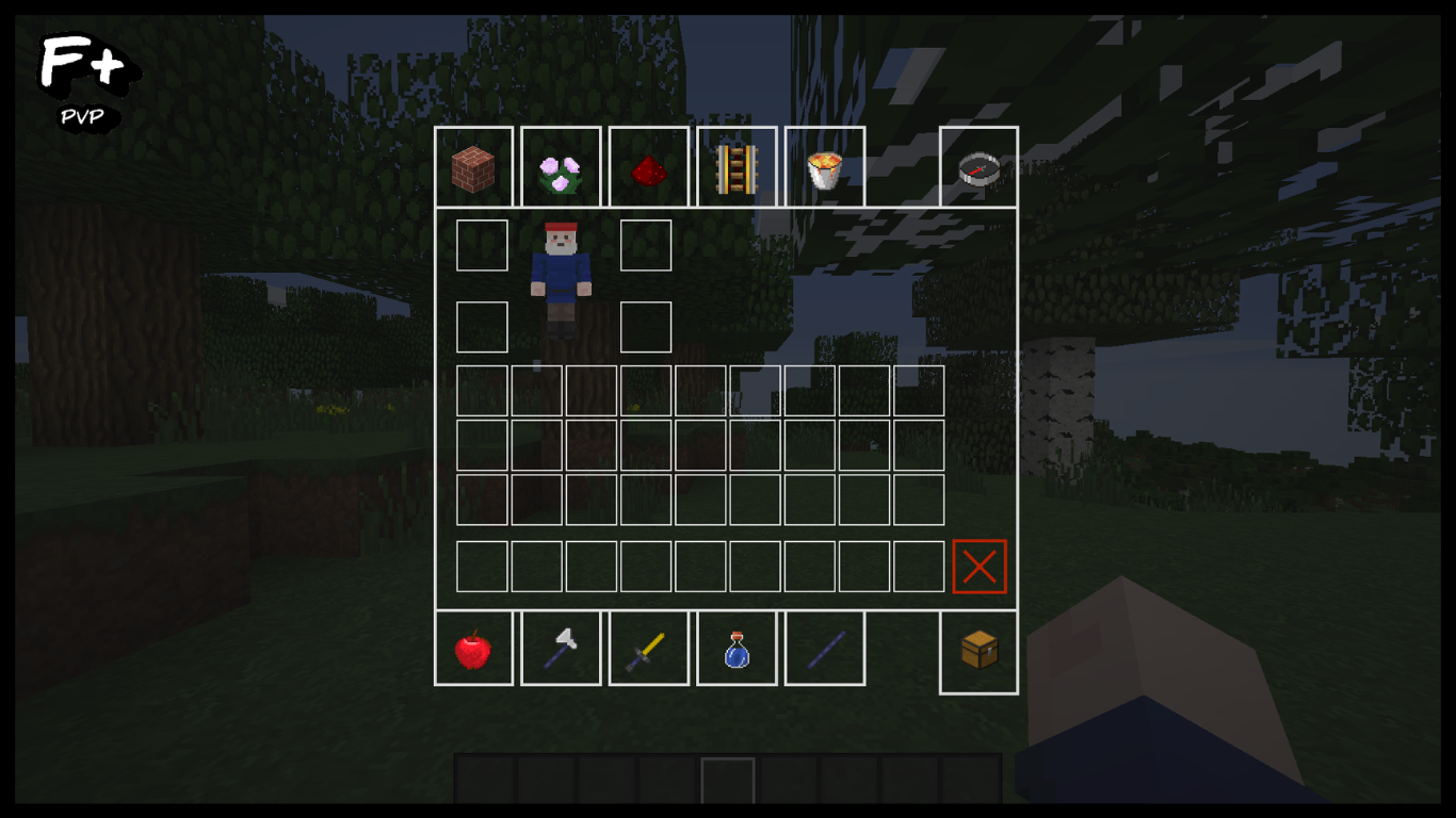 Minecraft Transparent Menu PVP