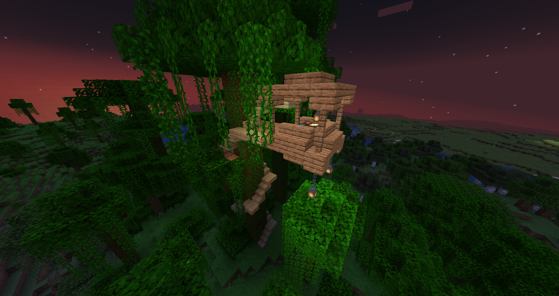 Easy Minecraft Jungle Treehouse