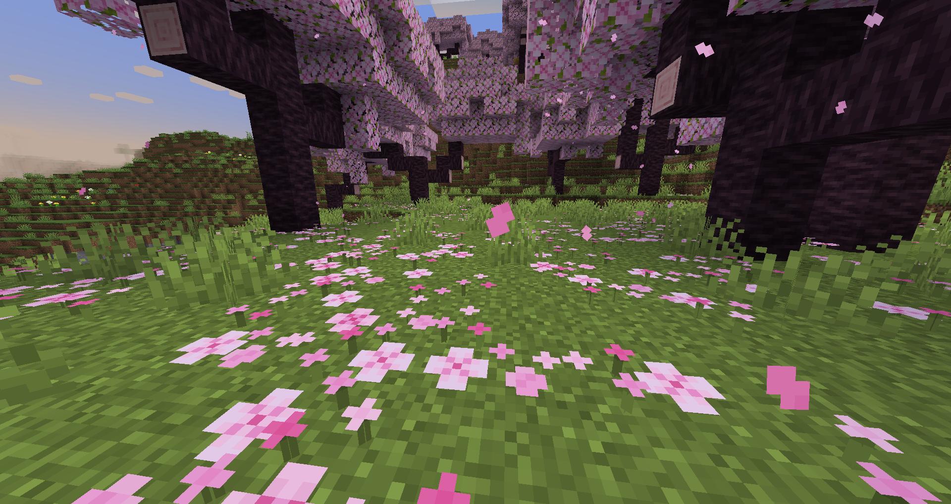 Minecraft 1.20 Pink Petals Cherry Grove