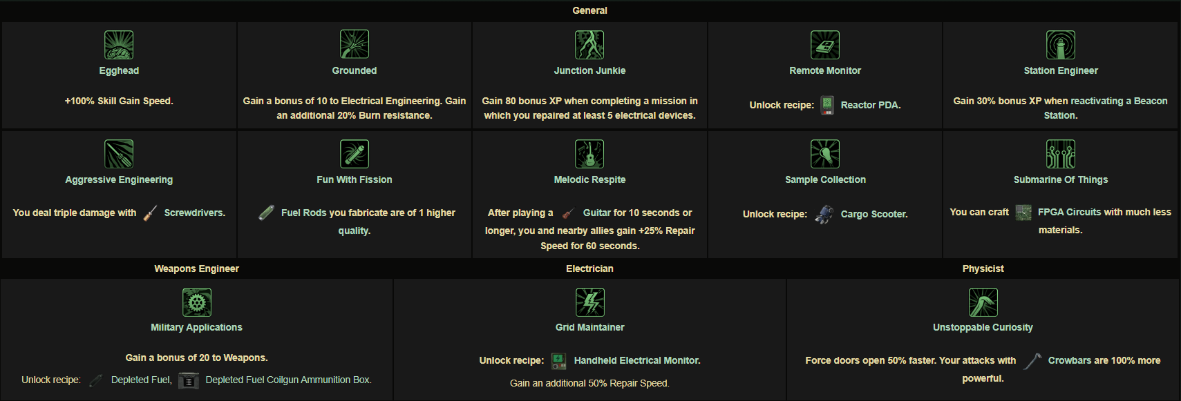 Barotrauma Engineer Skills