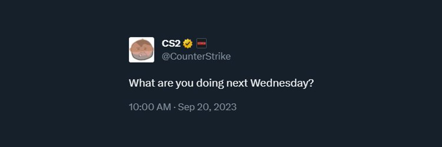 Counter Strike 2 Twitter Post
