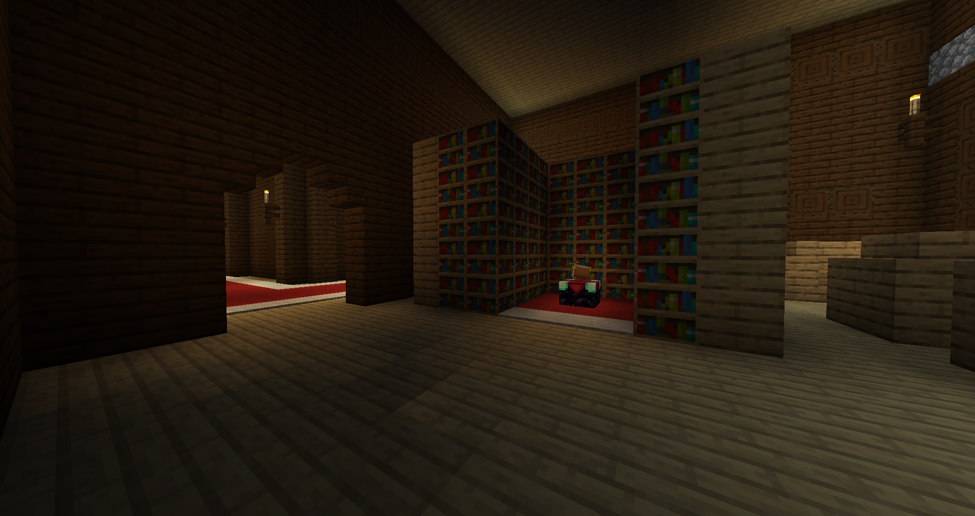 Minecraft Woodland Mansion Library